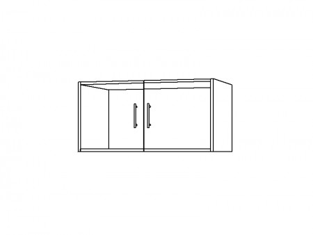 Nástavec s běžnými dveřmi, š80-120 cm